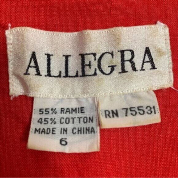 Allegra Red Vintage Midi/Maxi Cap Sleeve Dress - Picture 14 of 15